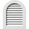 Ekena Millwork Round Top Gable Vent Functional, PVC Gable Vent w/ 1" x 4" Flat Trim Frame, 26"W x 36"H GVPRT26X3601FUN - alternate 1